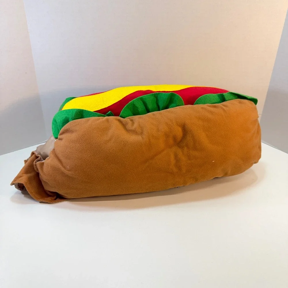 Forum Novelties Hot Dog Pet Costume Medium Brown Red Yellow Funny Halloween‎